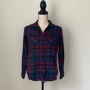 Eddie Bauer Plaid Flannel Button-Up Shirt